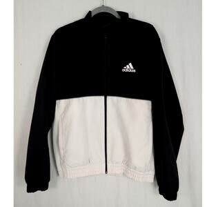 Adidas Windbreaker Track Jacket Men's Black and White Size Medium